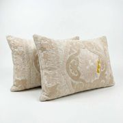 Set of 2 vintage embroidered cushion covers 41x56 cm