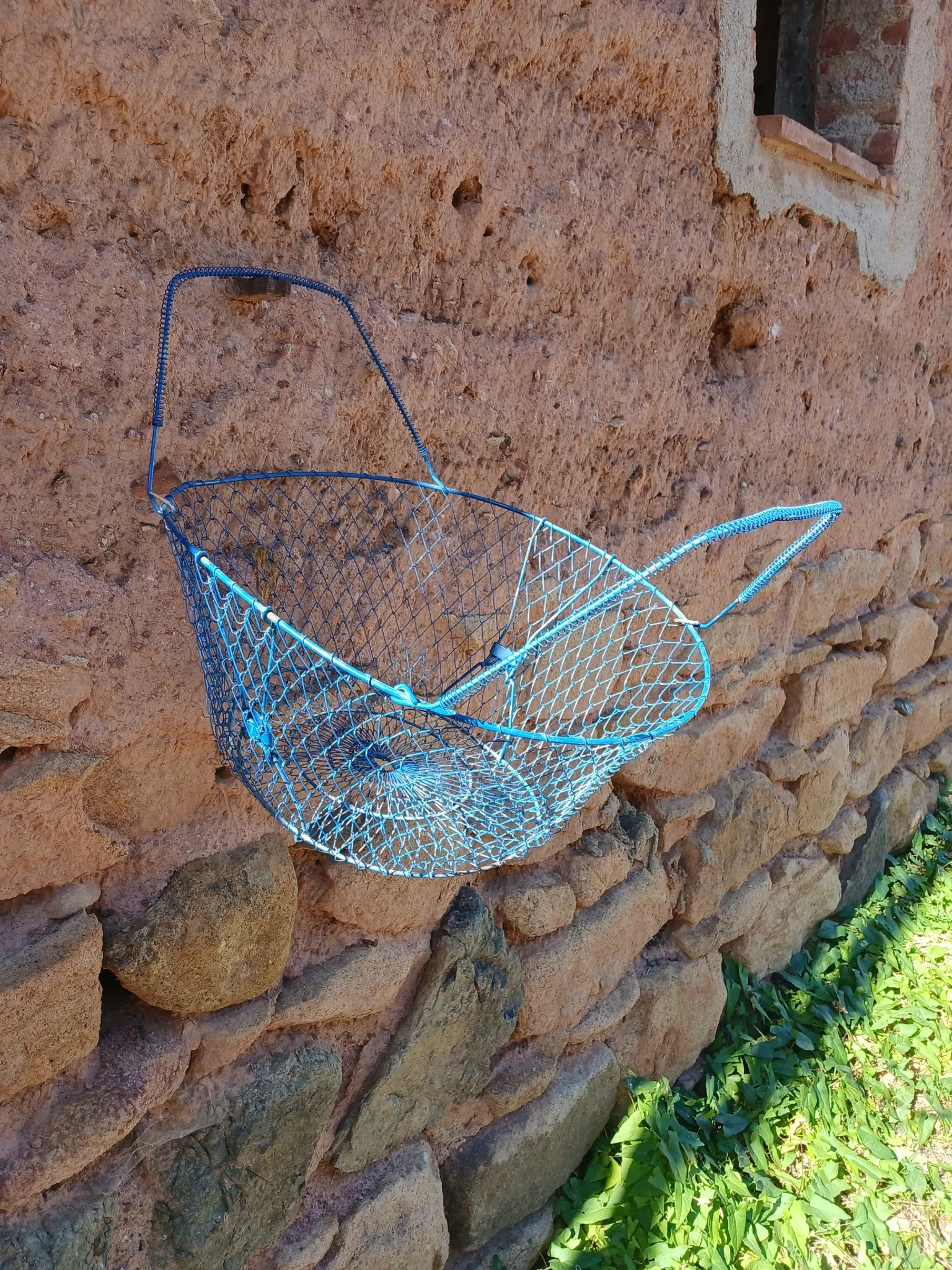 Grand panier de pêche ou récolte ancien 