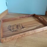 Scandinavian style wooden tray