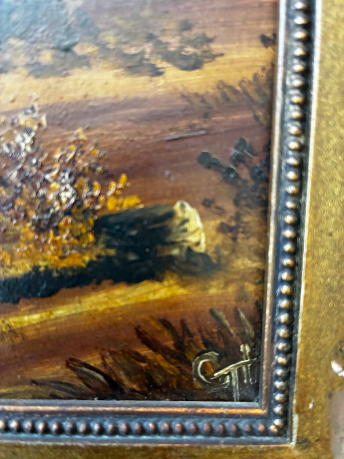 Animated landscape of undergrowth 20th century signed