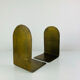 Pair of minimalist vintage raw brass bookends