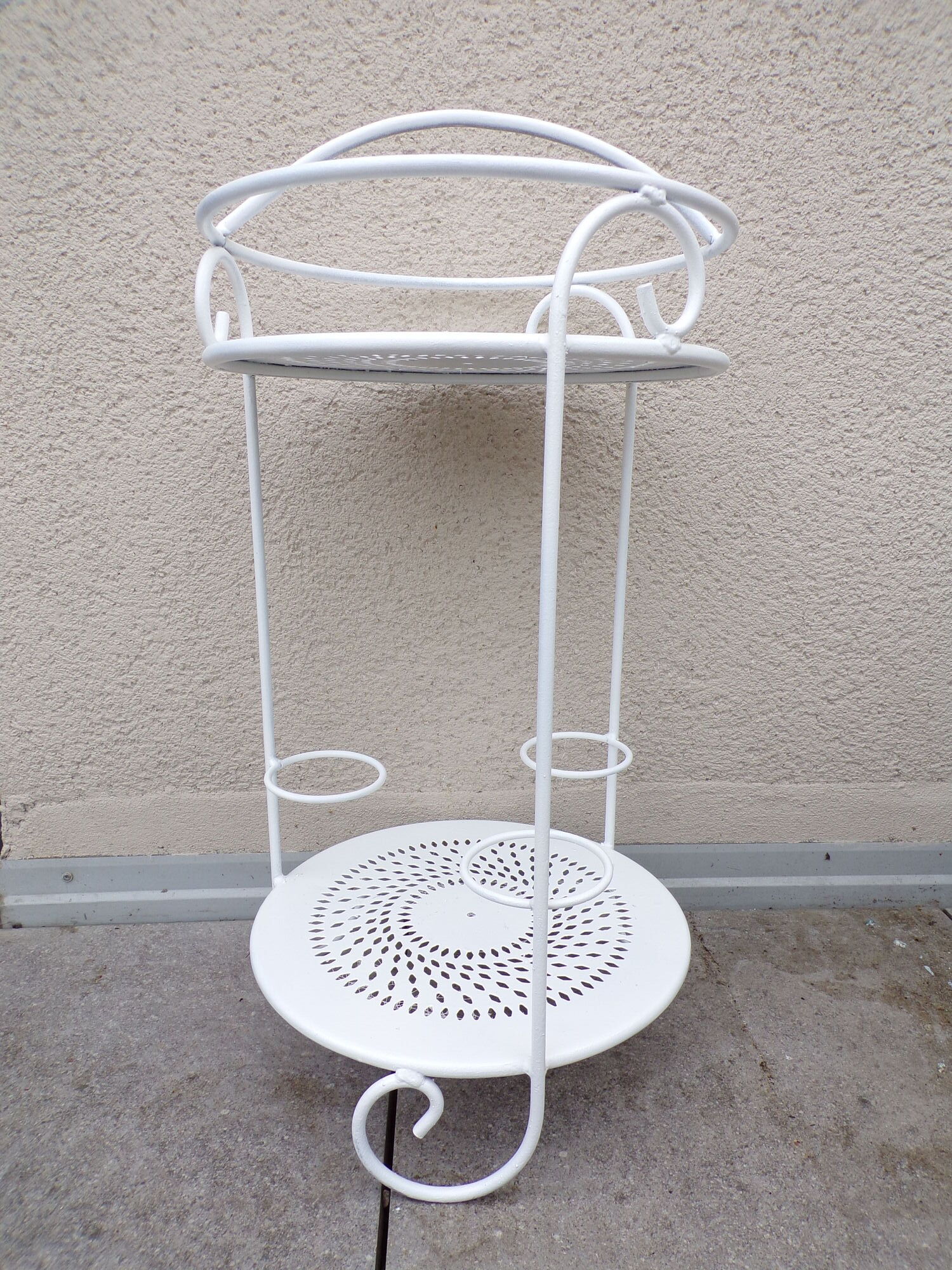 Vintage bar furniture in perforated sheet metal