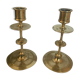 Pair of brass candle holders