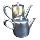 A pair of vintage silver-plated teapot and coffee pot