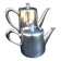 A pair of vintage silver-plated teapot and coffee pot