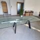 Roche Bobois crystal glass Chronos extendable table 160 - 240 cm