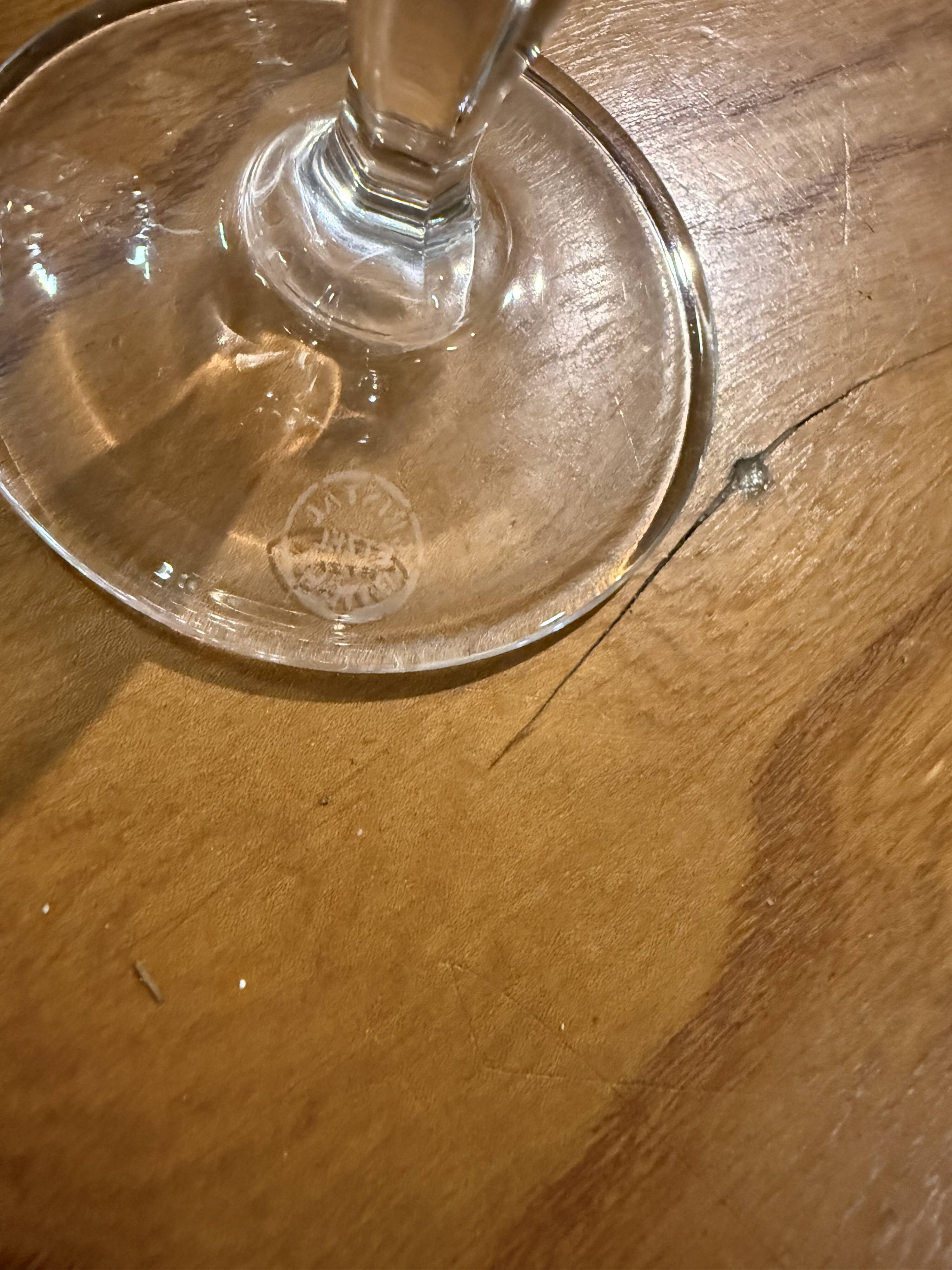 6 etzel crystal champagne glasses