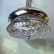 Mid Century Italian Modern glass and chrome hanging lamp