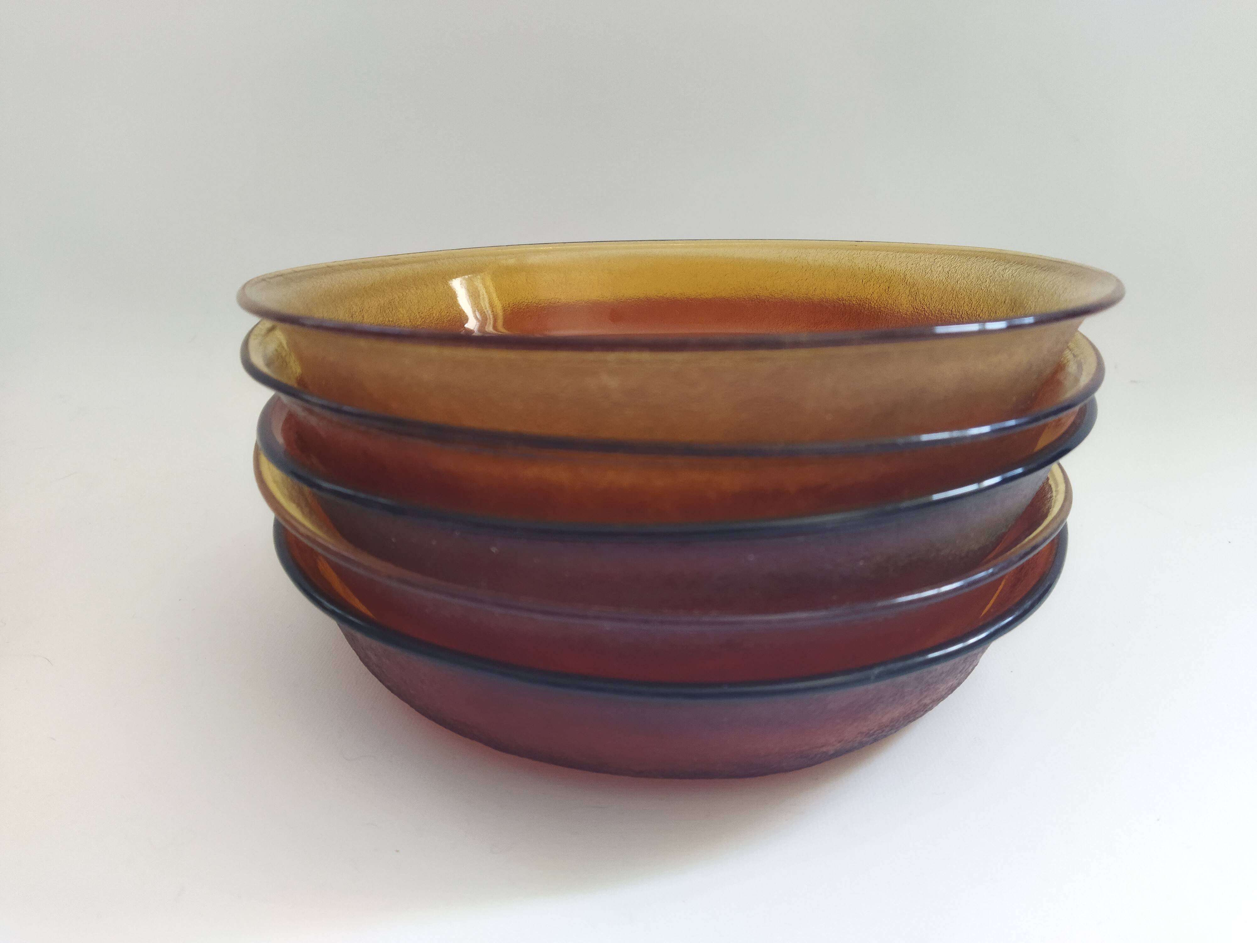 Arcoroc Sierra amber skullcap plates