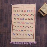 Moroccan carpet bohemian cream