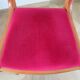Solid cherry wood chairs and red velvet seat - Set of 4 - Louis Philippe style
