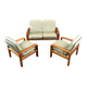 Seating set by Dyrlund, teak and leather, 1960s