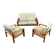 Seating set by Dyrlund, teak and leather, 1960s