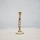 Vintage candle holder in brass and mother-of-pearl