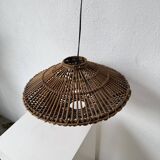 60s Ufo pendant light in Italian wicker
