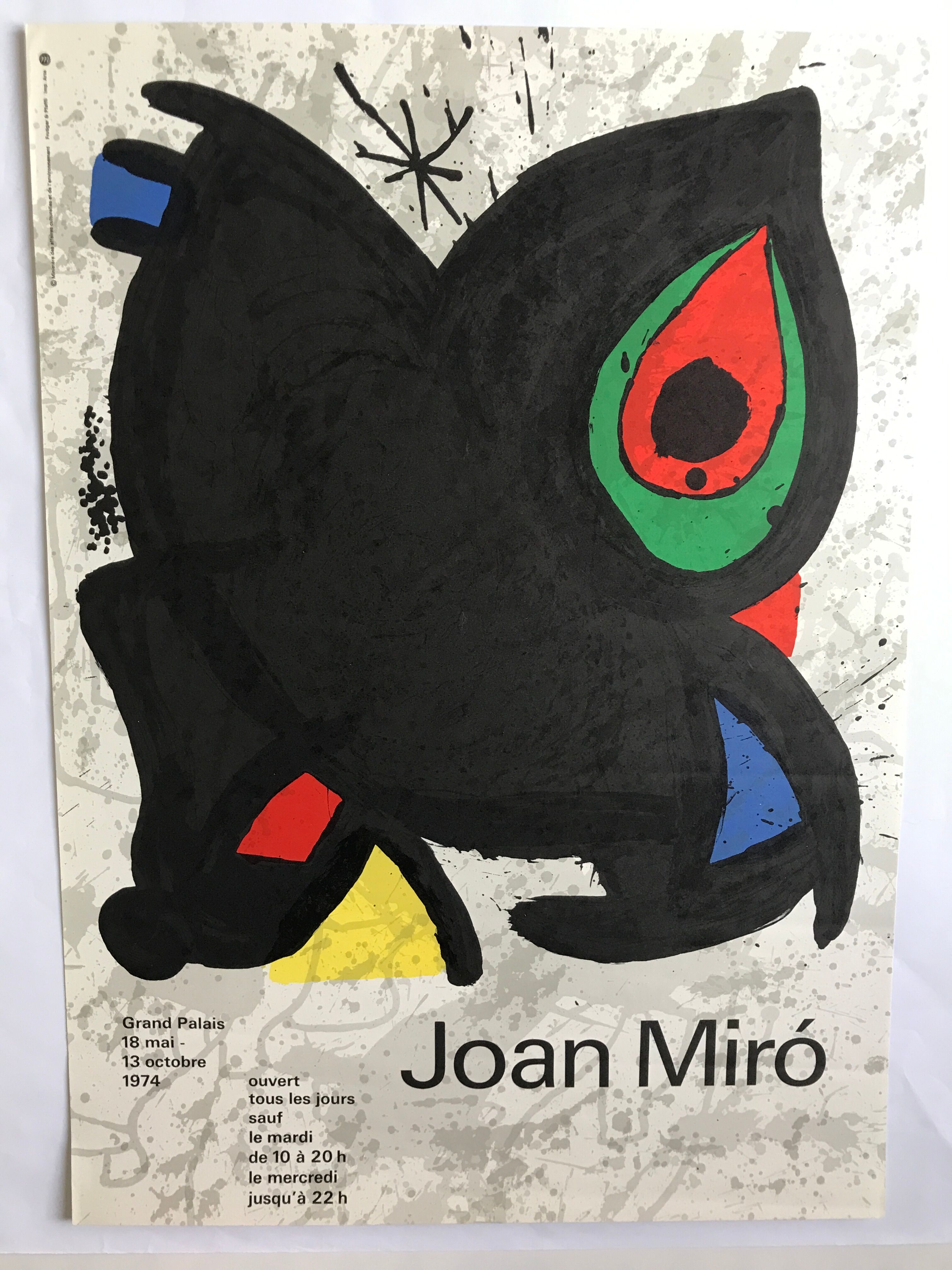 Original exhibition poster by Joan MIRO, Grand Palais, 1974