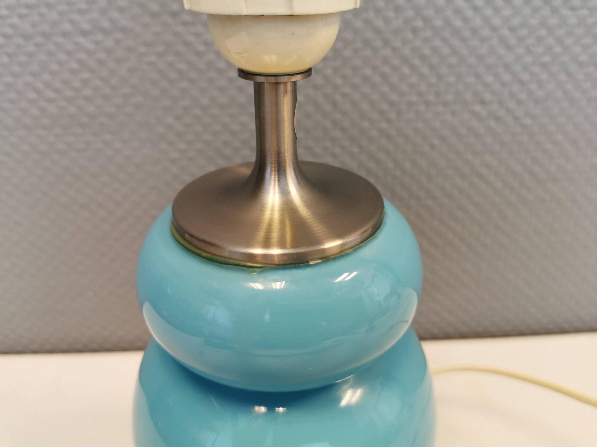 Table lamp designed by Anja Kjær in 1991 for Royal Copenhagen (produced at Holmegaard glassworks)