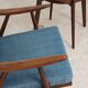 Pair of blue boomerang armchairs by Antonin Suman for Ton (Thonet) 1960