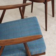 Pair of blue boomerang armchairs by Antonin Suman for Ton (Thonet) 1960