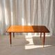 Mid-century modern teak coffee table with brass feet, Sweden circa 1960
