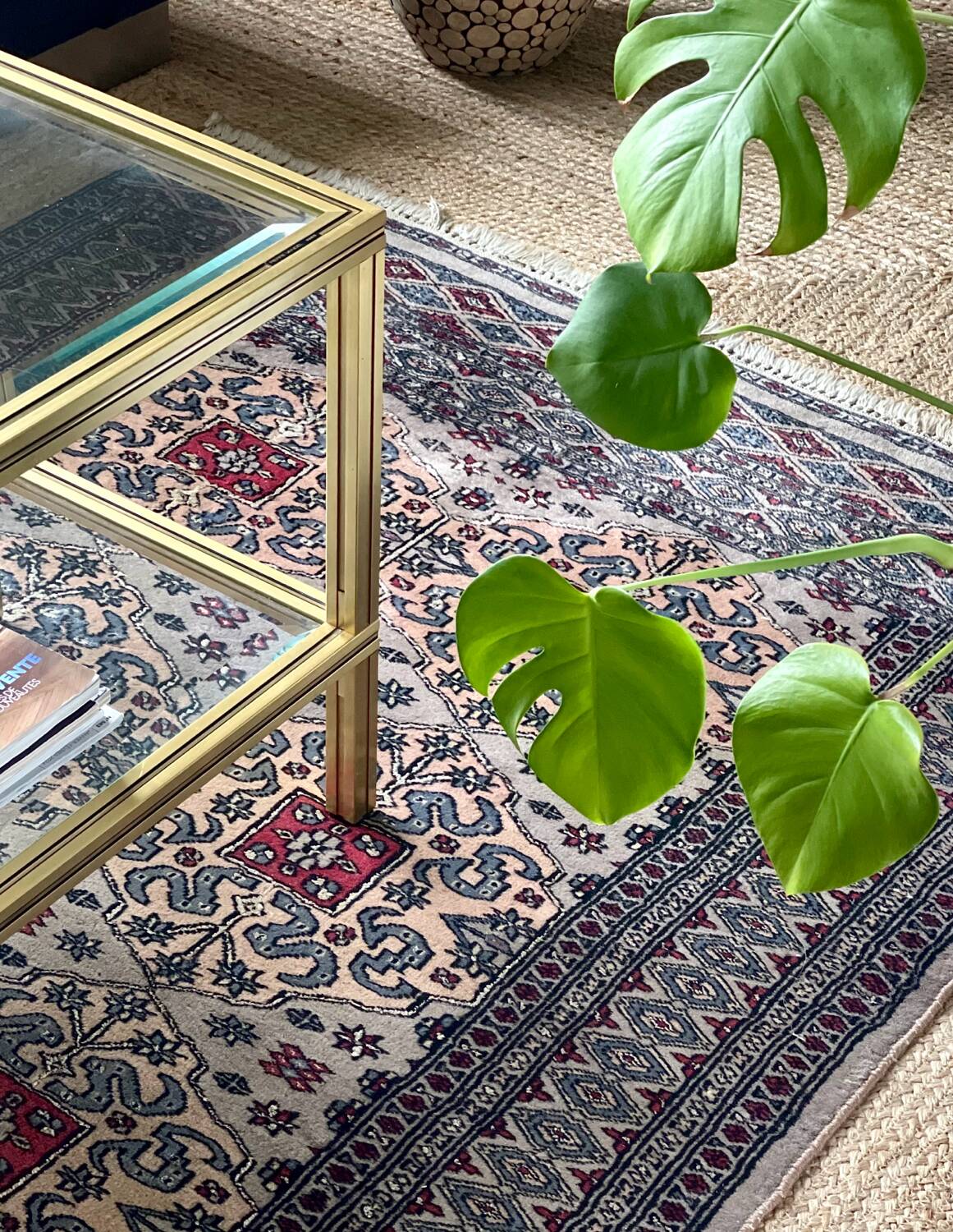 Antique Persian rug, signed.