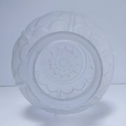 Lampe art déco boule verre pressé moulé