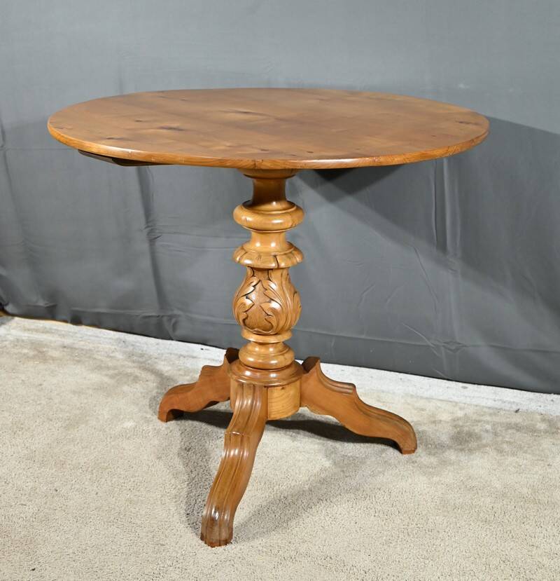 Cherry wood pedestal table, Louis Philippe period – 2nd part 19th century