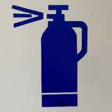 Fire extinguisher vintage europe industrial enamel sign decoration architecture