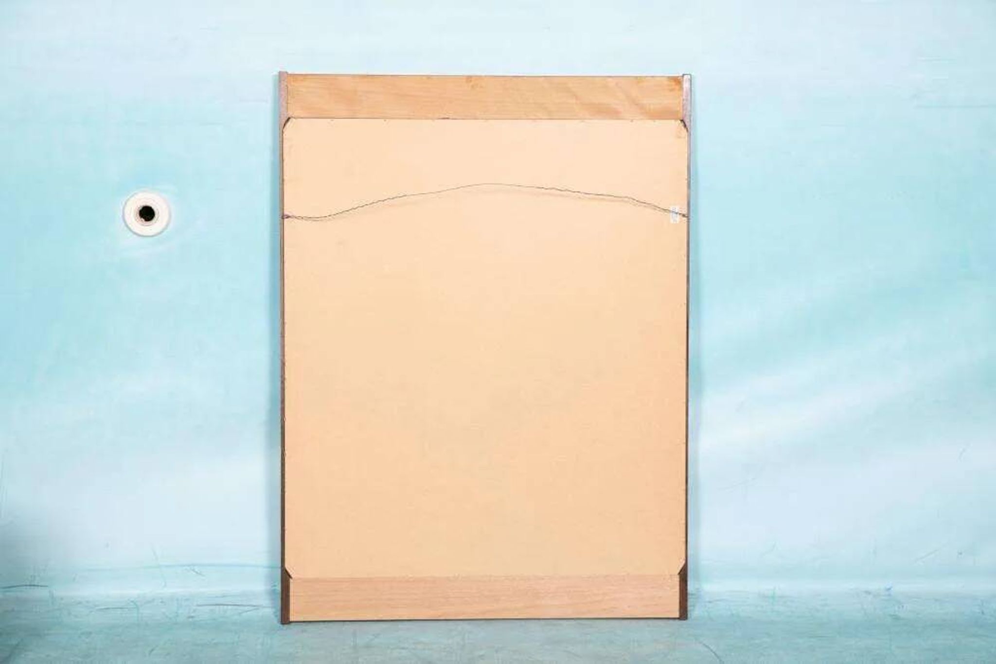 Miroir design vintage scandinave, miroir MidMod en teck
