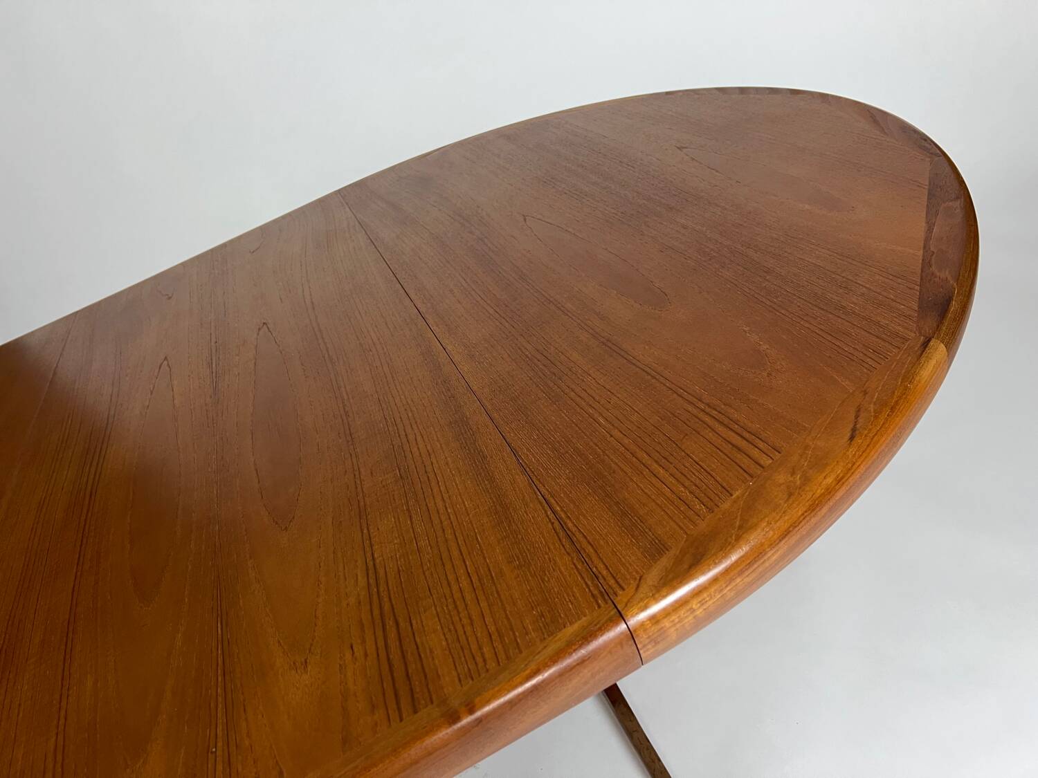 Danish teak round dining table extendable vintage design