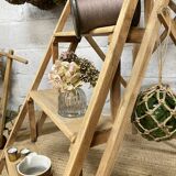 old wooden step stool