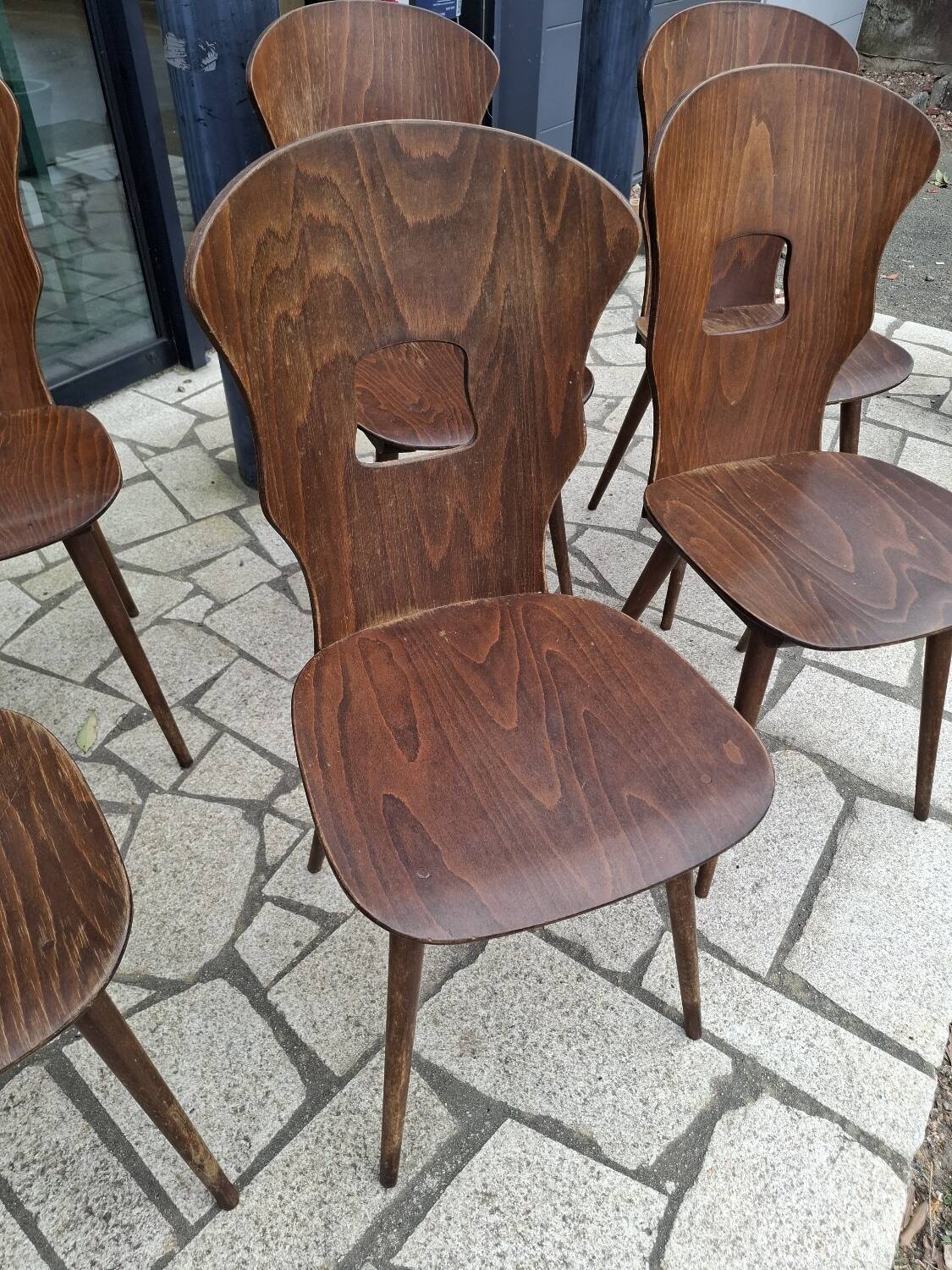 Lot of 12 Baumann chairs model Gentiane.