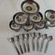 8 ice cream cups and spoons 80s design letang remy