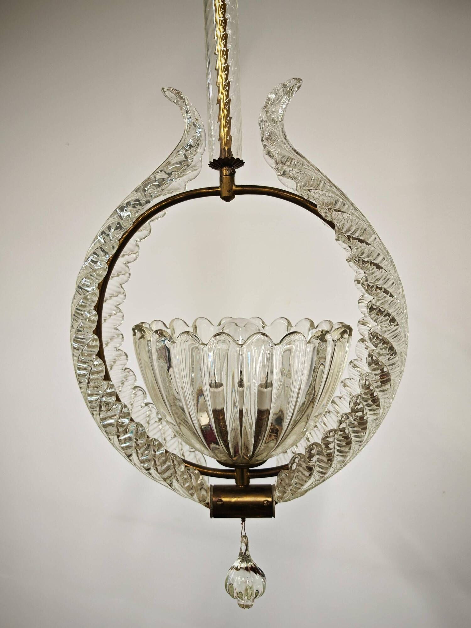 Art Deco Murano Glass Chandelier by Barovier and Toso