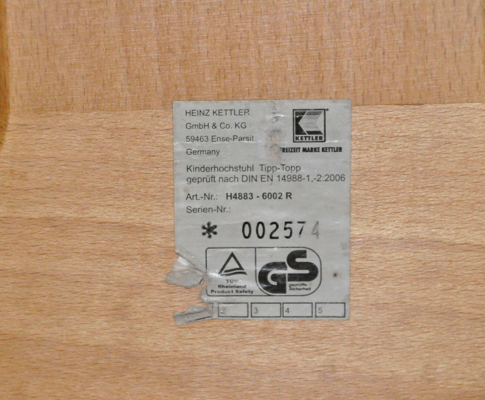 Heinz Kettler chair for children