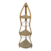 Rattan corner shelf from the 60s Italy