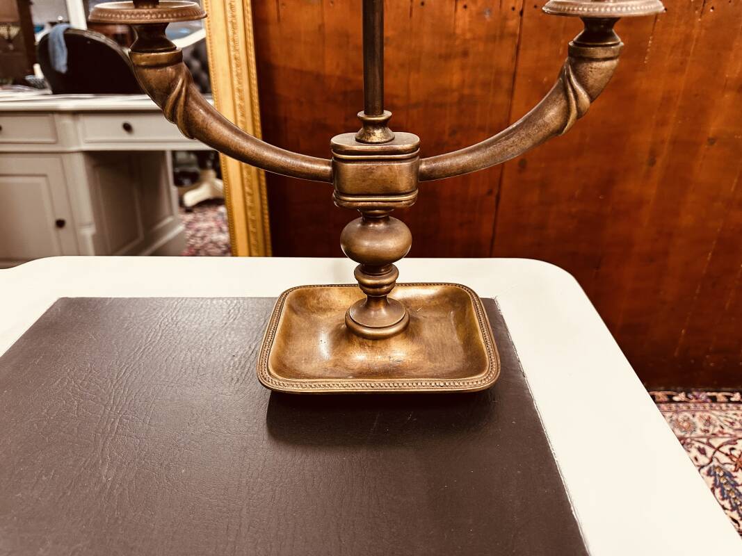 Antique French Bouillotte table lamp