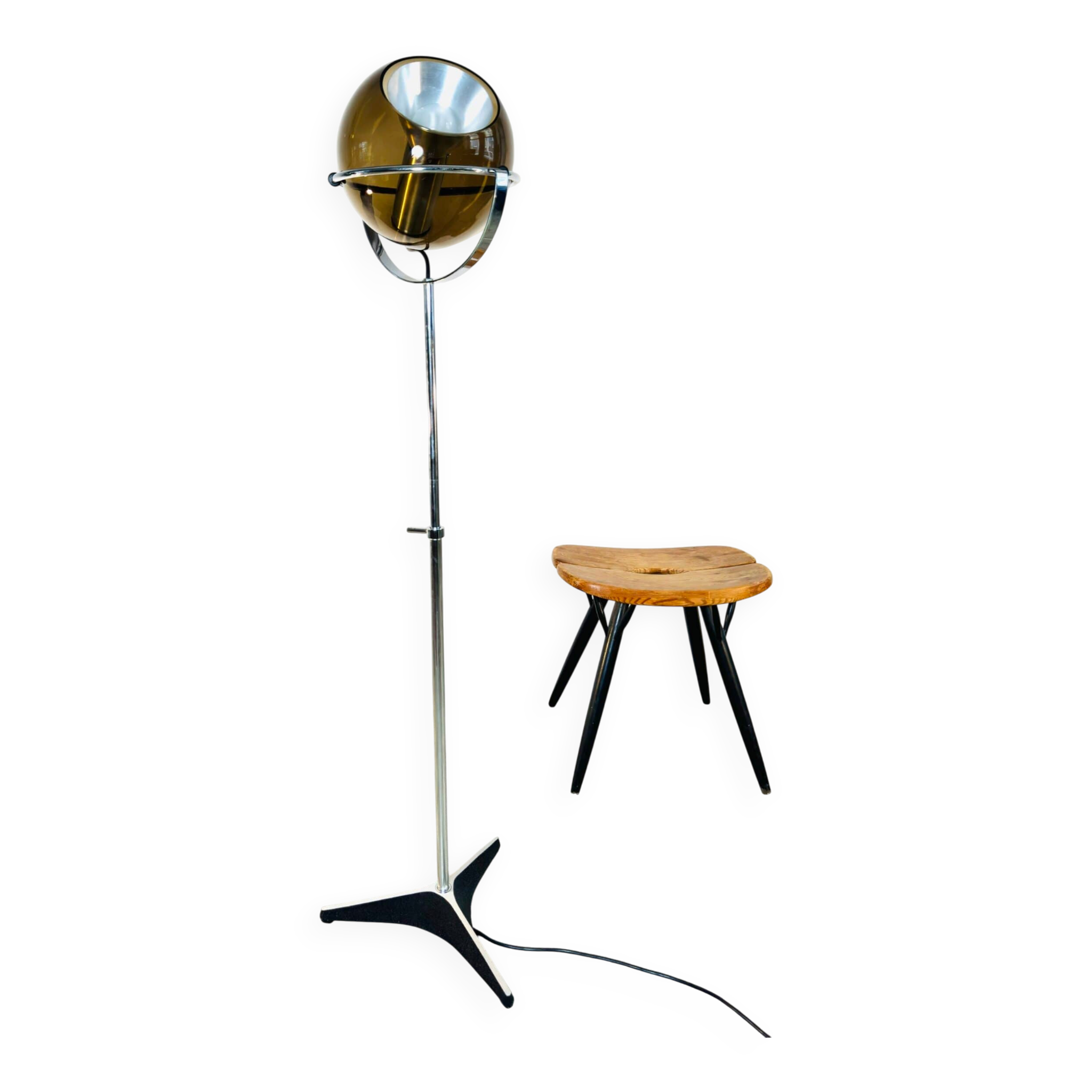 Globe 2000 Floor Lamp By Frank Ligtelijn For Raak Amsterdam, The Netherlands, 1960S