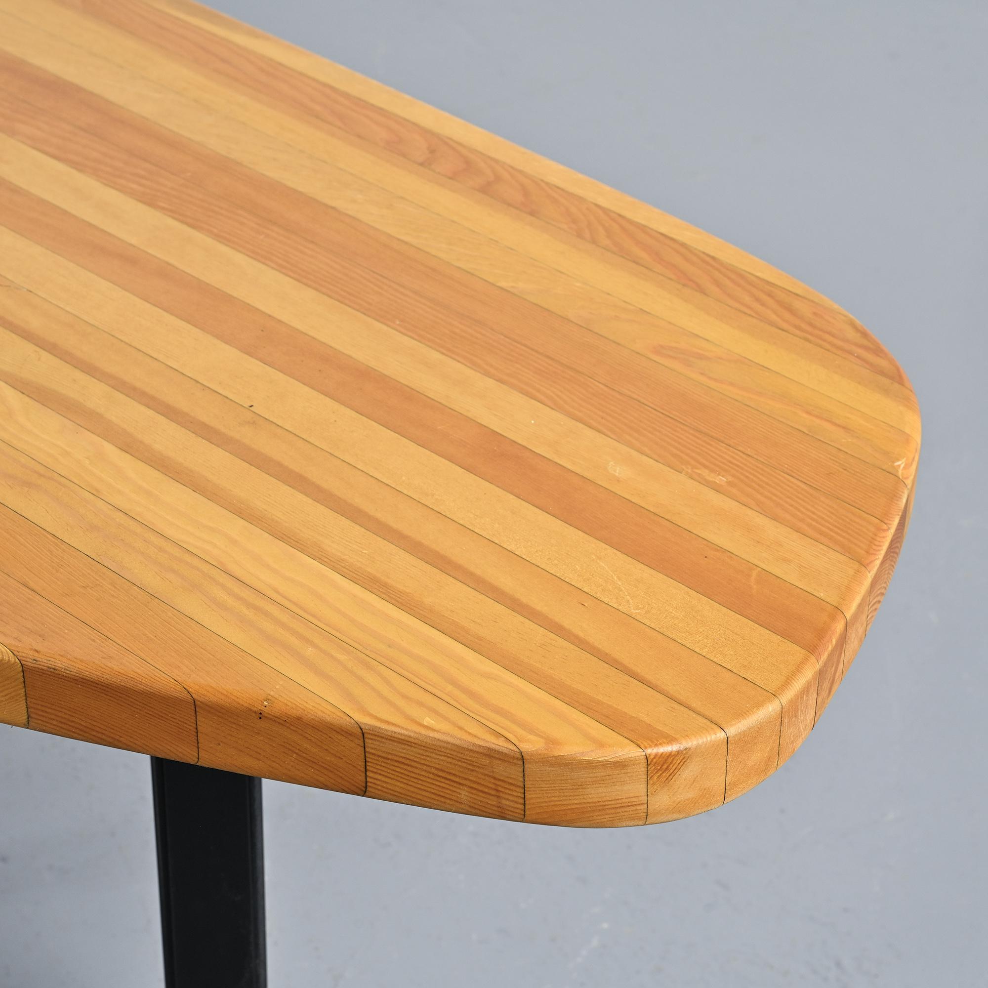 Free-form table by Charlotte Perriand, Les Arcs around 1986.