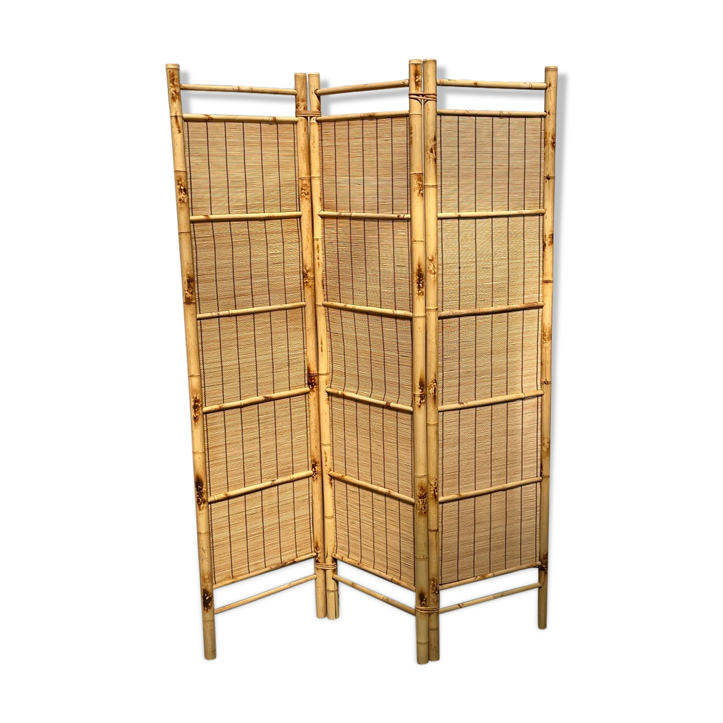 Screen bamboo rattan 1970