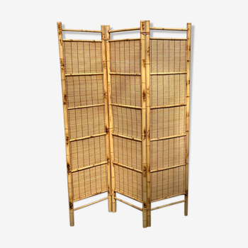 Screen bamboo rattan 1970