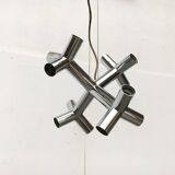 Atomic 12 HL suspension light in Espace style, mid-20th century, Austrian, by J.T. Kalmar, 1960s.