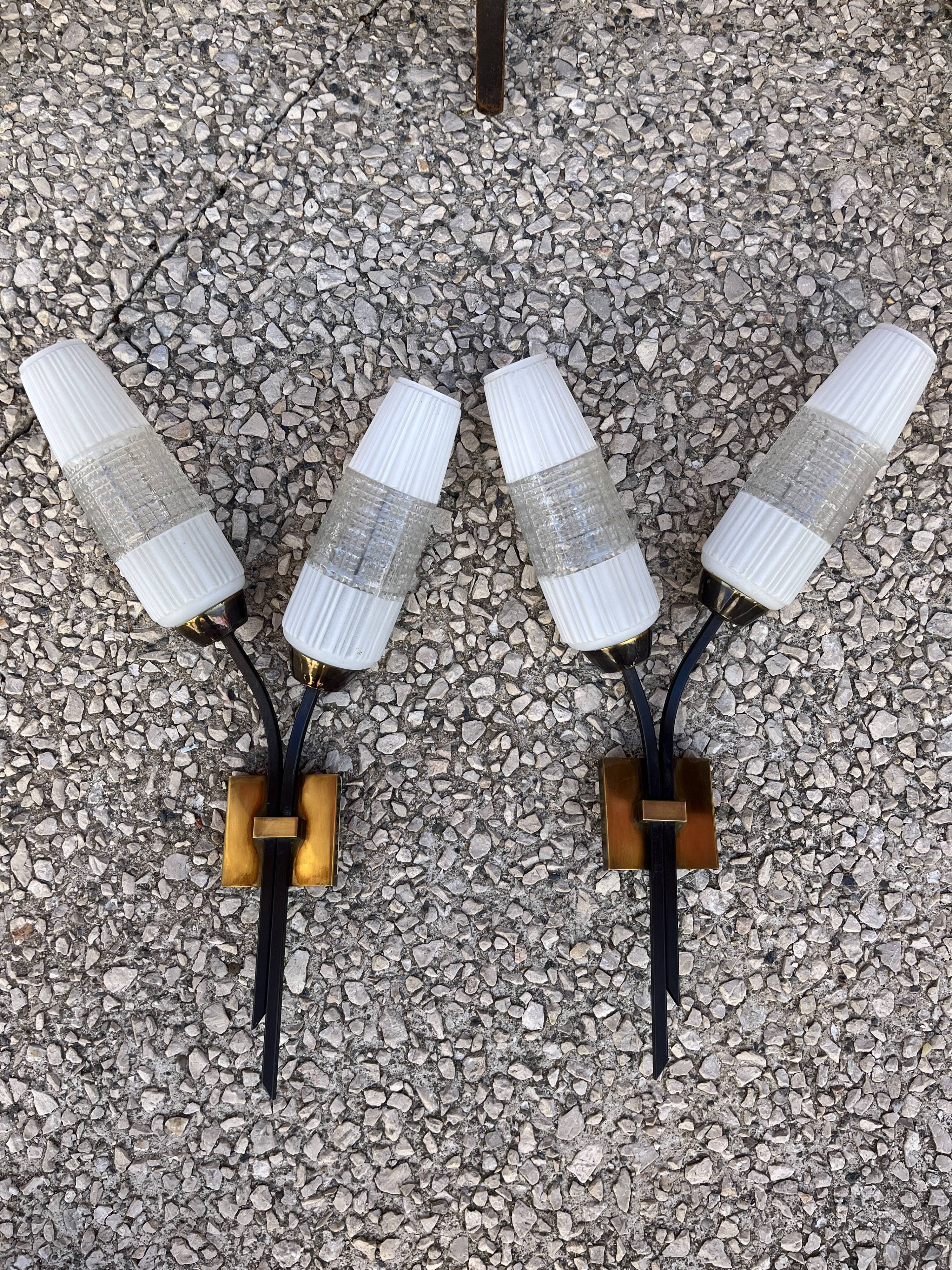 Pair of vintage 60s wall lights