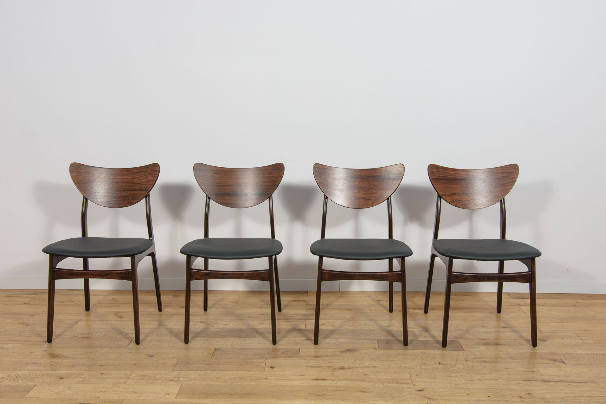Mid-Century Rosewood Dining Chairs, Denmark, 1960s, Set of 4