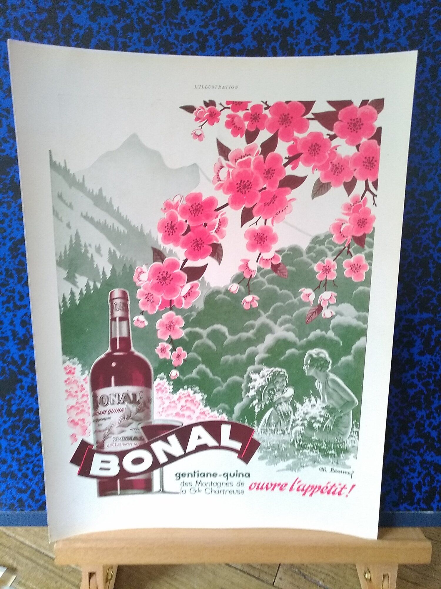 a Bonal advertisement whets the appetite! period magazine Illustration year 30