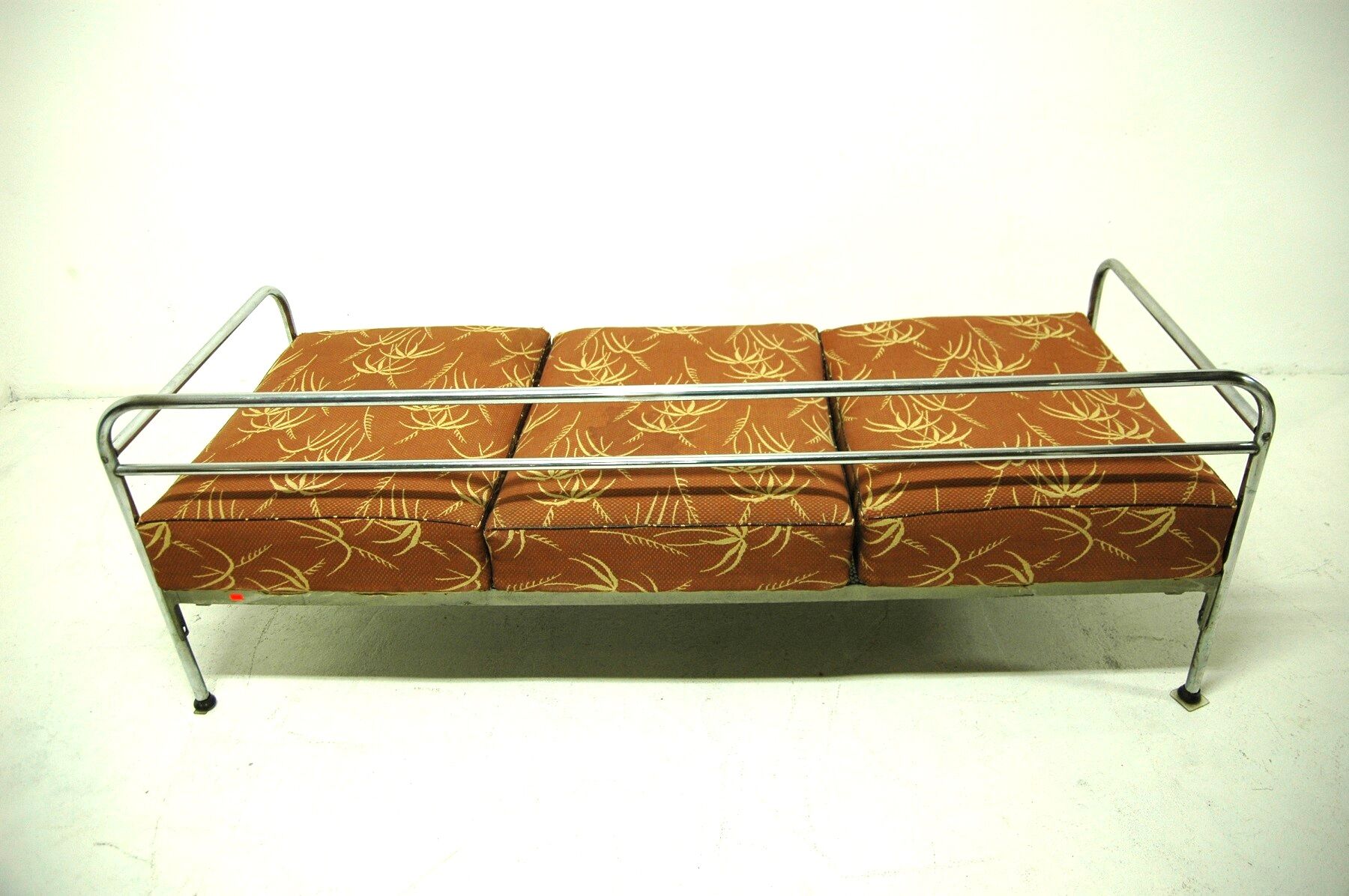 Chromium plated bauhaus sofa by Robert Slezák, 1930s