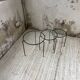 50s metal and glass nesting coffee tables