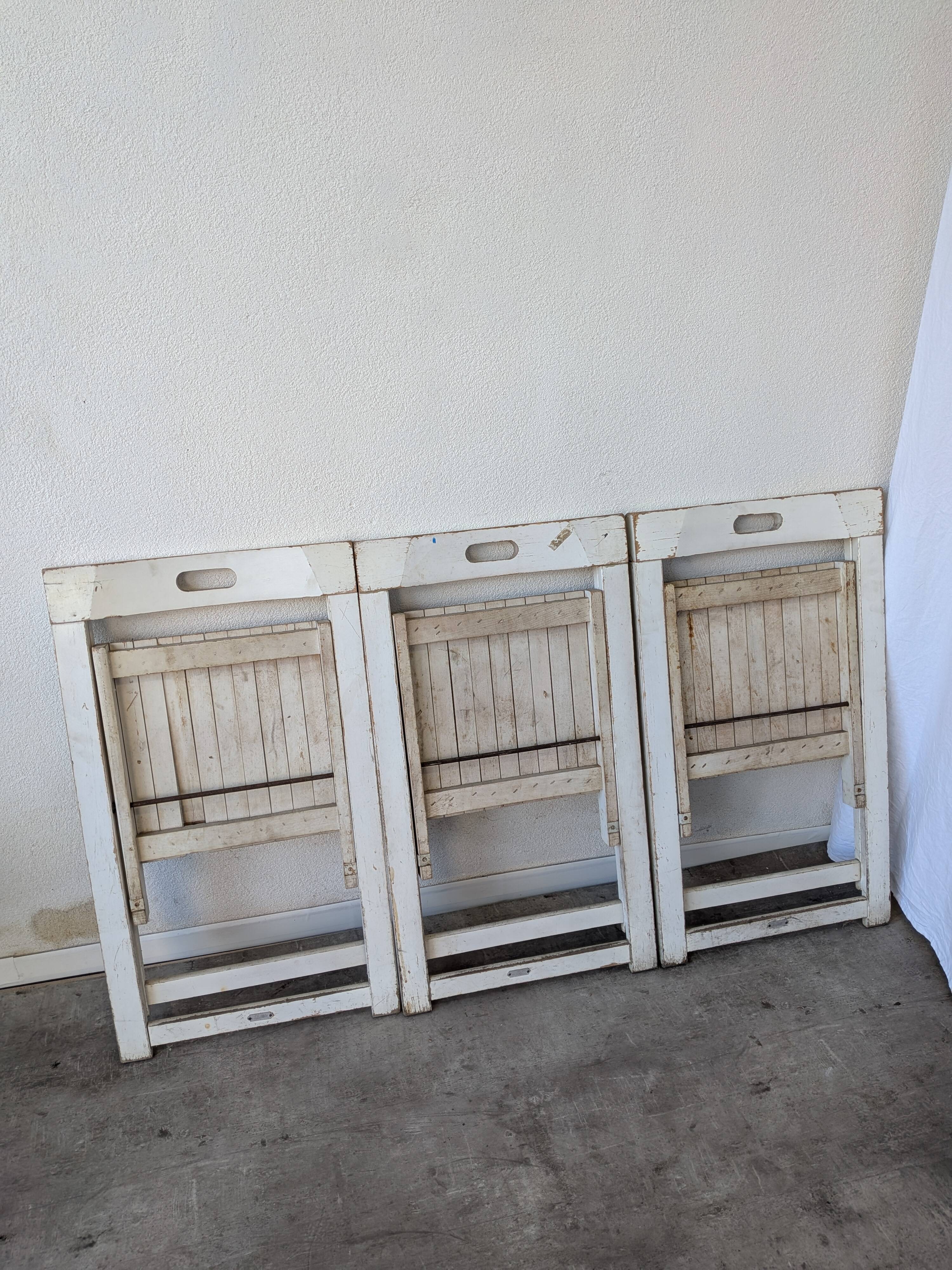 Set of 3 Vintage TRIESTE Foldable Chair by Aldo Jacober, 1970s Mid-Century