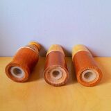 Condiment set, ceramic and wood, 1970