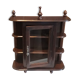 Vintage wooden showcase with 3 shelves, wenge color.